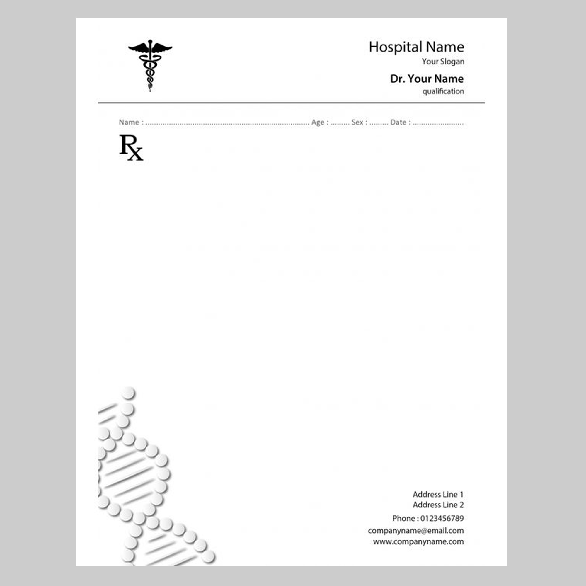 Dr ‘s Prescription Pad 5.25 x 8.25 INCH Print Fast