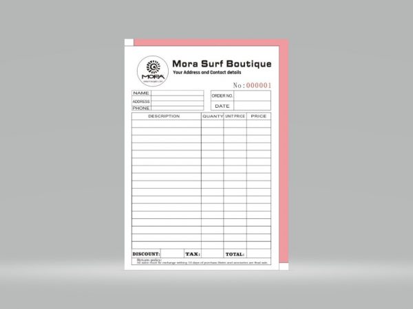 Receipt Book A5 Size